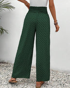 Manda Bay | Women’s Smocked Waist Palazzo Trousers
