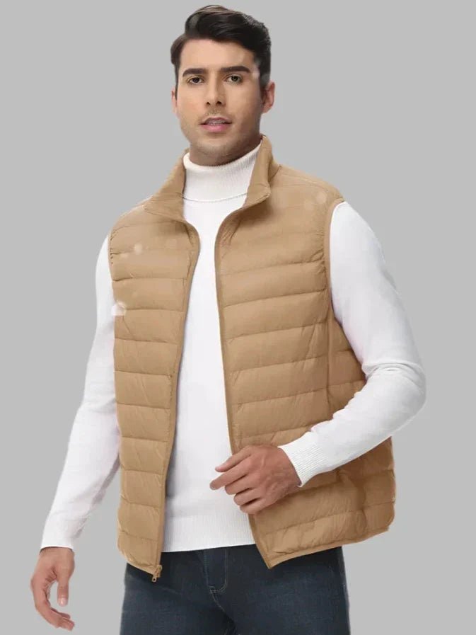 Grayson | Lightweight Quilted Vest for Men Khaki