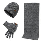 Hommes | Rugged Winter Set | With Rugged Hat, Scarf, and Gloves! Gray