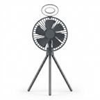 10000mAh Camping Fan – Rechargeable Portable Tripod Fan with LED Ring Light, Power Bank & Air Circulator for Tent, Desk & Outdoor 0