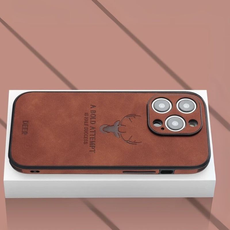 Luxury Deerskin iPhone Case - Veltro Braun