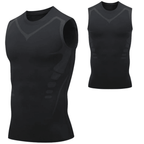 Shaping Men's Shirt – Men's Shapewear Compression Undershirt for Chest & Belly, Invisible Under Clothes, S–3XL – CoreForm Bodyshape Black