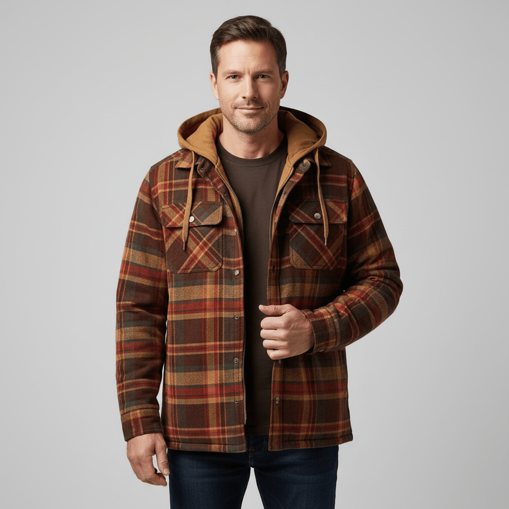 Calico | Men's Jacket | Plaid Hooded Shirt