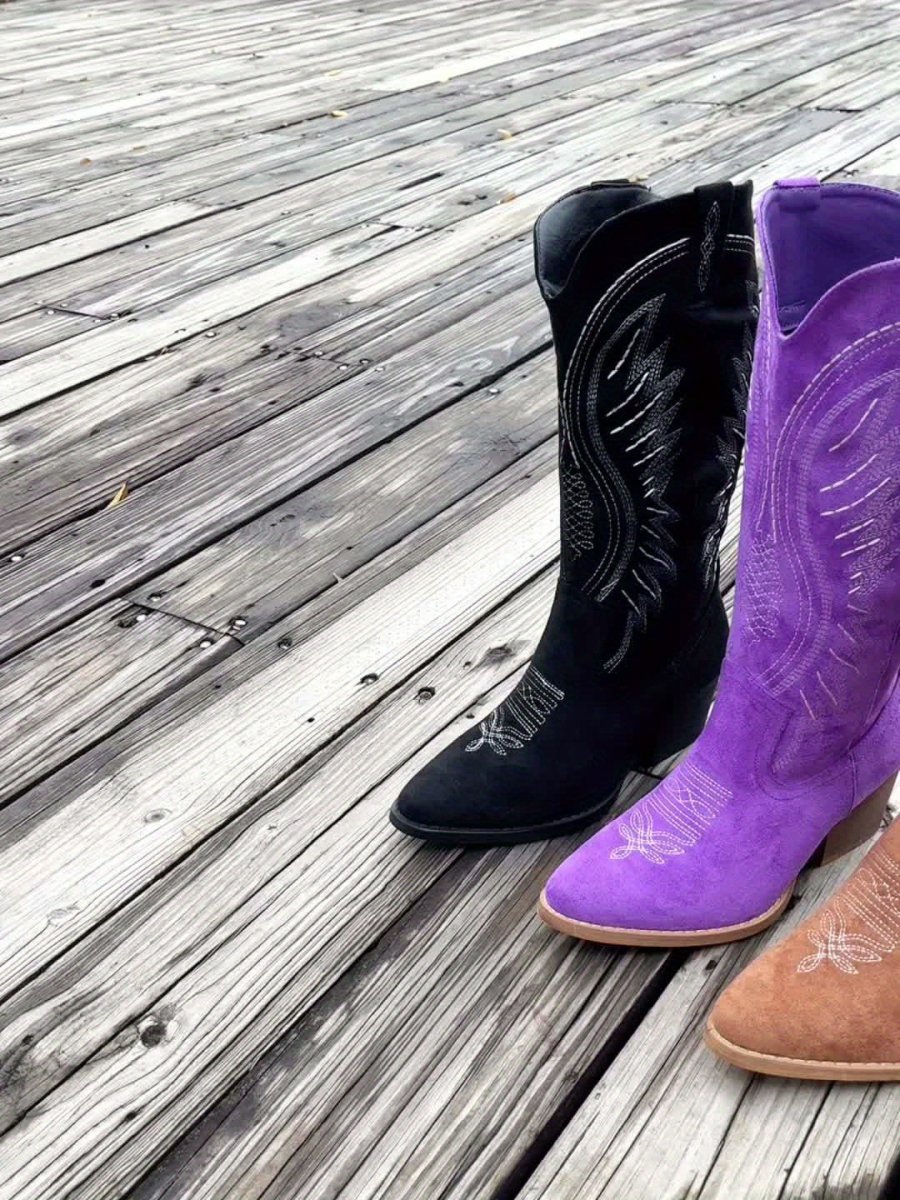 Mechi | Cowboy Boots for Women | Western Embroidered Detailing