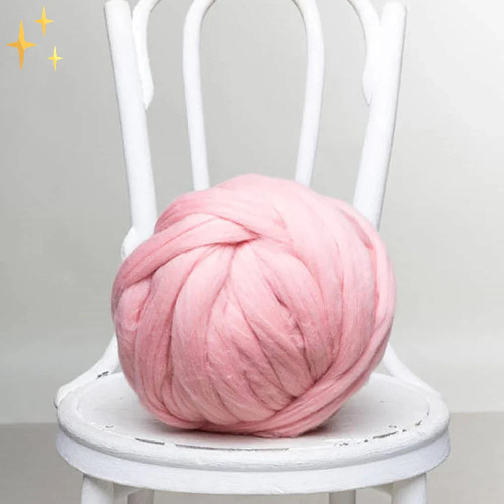DIY Chunky XL Wool Yarn 1000g (2.2 lb) – Super Bulky Arm Knitting Yarn for Chunky Knit Blankets & Cushions – LuxeWool