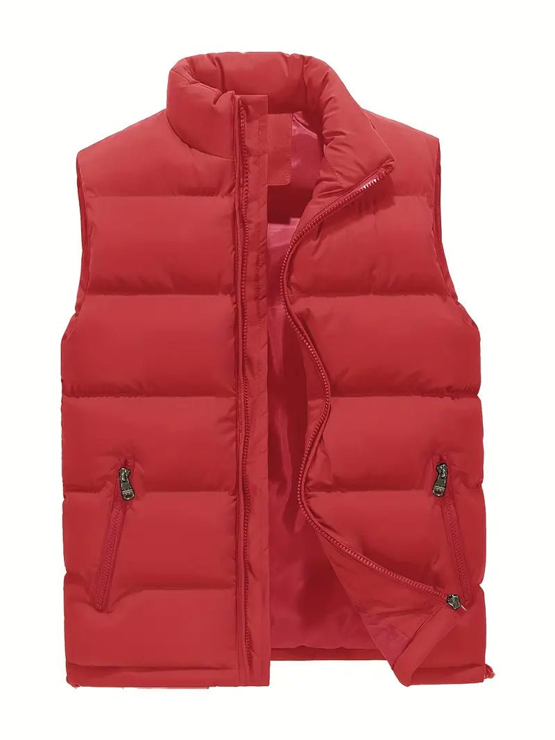 Anthony | Body Warmer Men’s Quilted Vest with Zip Pockets Red