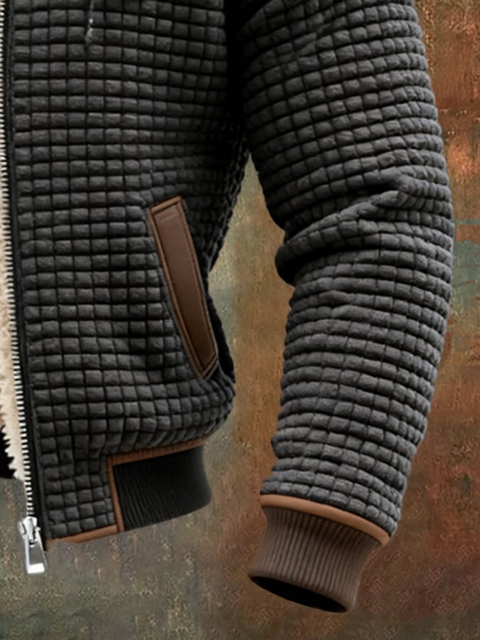 Admire | Men’s Polar Fleece Thermal Impact Jacket Brown