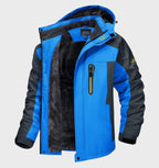 Ranches | Warm and Waterproof Men’s Fleece Jacket with Hood Blau
