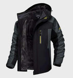 Ranches | Warm and Waterproof Men’s Fleece Jacket with Hood Schwarz