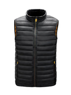 Miles | Lightweight Bodywarmer Stand Collar Men’s Quilted Vest Black