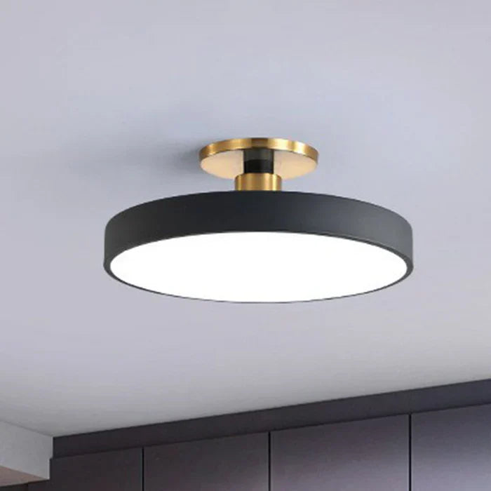 LED Ceiling Lamp in Nordic Style – Modern Round Flush Mount Ceiling Light for Bedroom & Kids Room, 12 to 19 in, 6 Colors – NordicaGlow