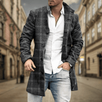Hermosa | Men's Winter Coat | Button-Up Front with Pockets Dark Gray