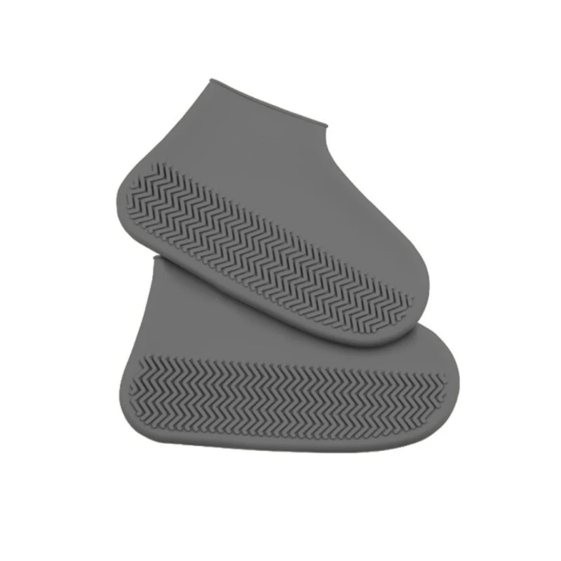 Waterproof Shoe Covers – Reusable Elastic Rain Overshoes for Walking & Cycling, Washable, 5 Colors, S–L Gray