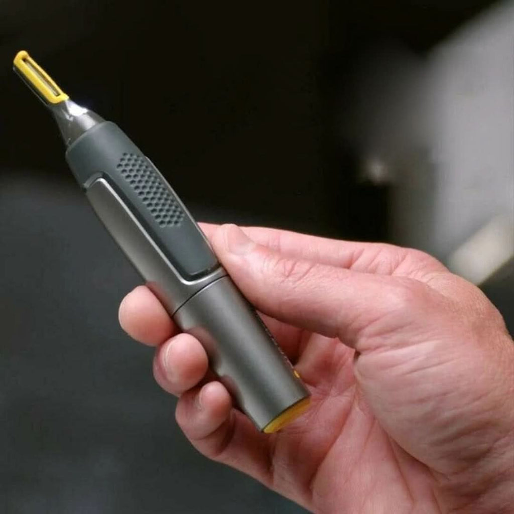 Precision Trimmer for Beard, Nose & Eyebrows – Cordless Detail Trimmer with LED Light & Ergonomic Grip
