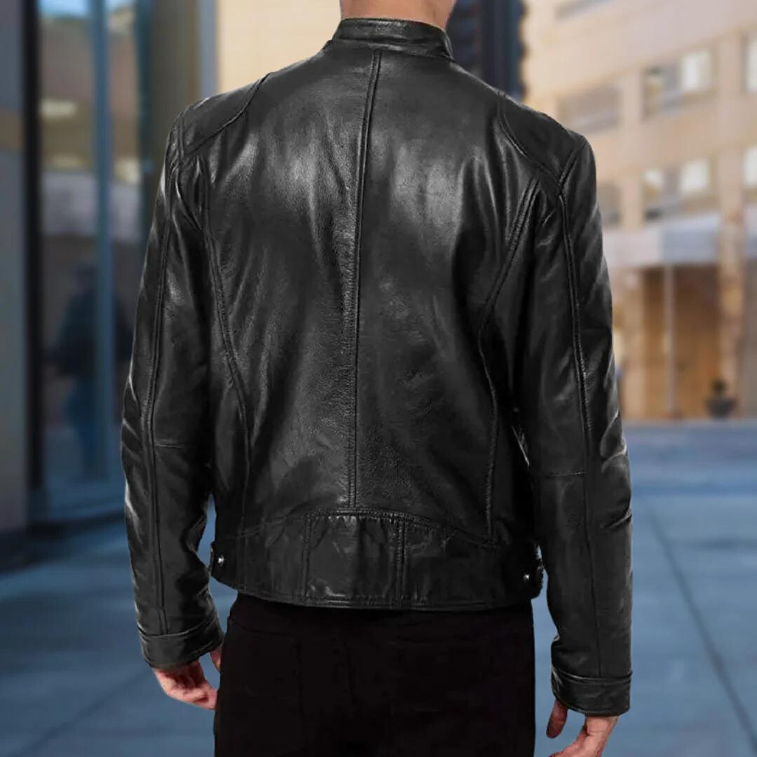 Hommes | Men’s Leather Jacket – Elegant & Durable Bomber in Modern, Comfortable Style