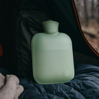 Large Hot Water Bottle 68 oz with Soft Fleece Cover – Leak-Resistant, Warmth for Feet, Hands & Back, 4 Colors Green