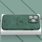 Luxury Deerskin iPhone Case - Veltro Dunkelgrün