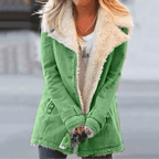 Zahara | Long Winter Coat with Long Sleeves for Women | Ideal for the Cold Season Green