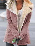 Zahara | Long Winter Coat with Long Sleeves for Women | Ideal for the Cold Season Pink