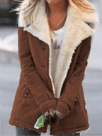 Zahara | Long Winter Coat with Long Sleeves for Women | Ideal for the Cold Season Brown