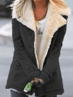Zahara | Long Winter Coat with Long Sleeves for Women | Ideal for the Cold Season Black