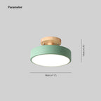 Modern LED Ceiling Lamp – Wood & Acrylic Flush Mount Ceiling Light for Bedroom, Dining & Living Room, 5 Colors – LunaLux