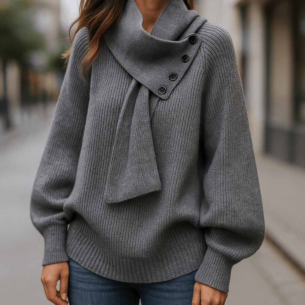 Damaris | Women’s Sweater | Scarf-Style Neckline