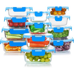 24-Piece Airtight Glass Food Storage Set - PurePreserve-Grey-State of Style