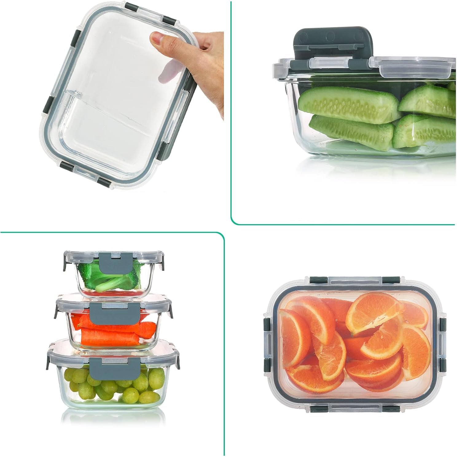 24-Piece Airtight Glass Food Storage Set - PurePreserve