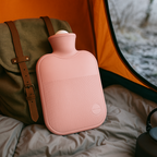 Large Hot Water Bottle 68 oz with Soft Fleece Cover – Leak-Resistant, Warmth for Feet, Hands & Back, 4 Colors Pink