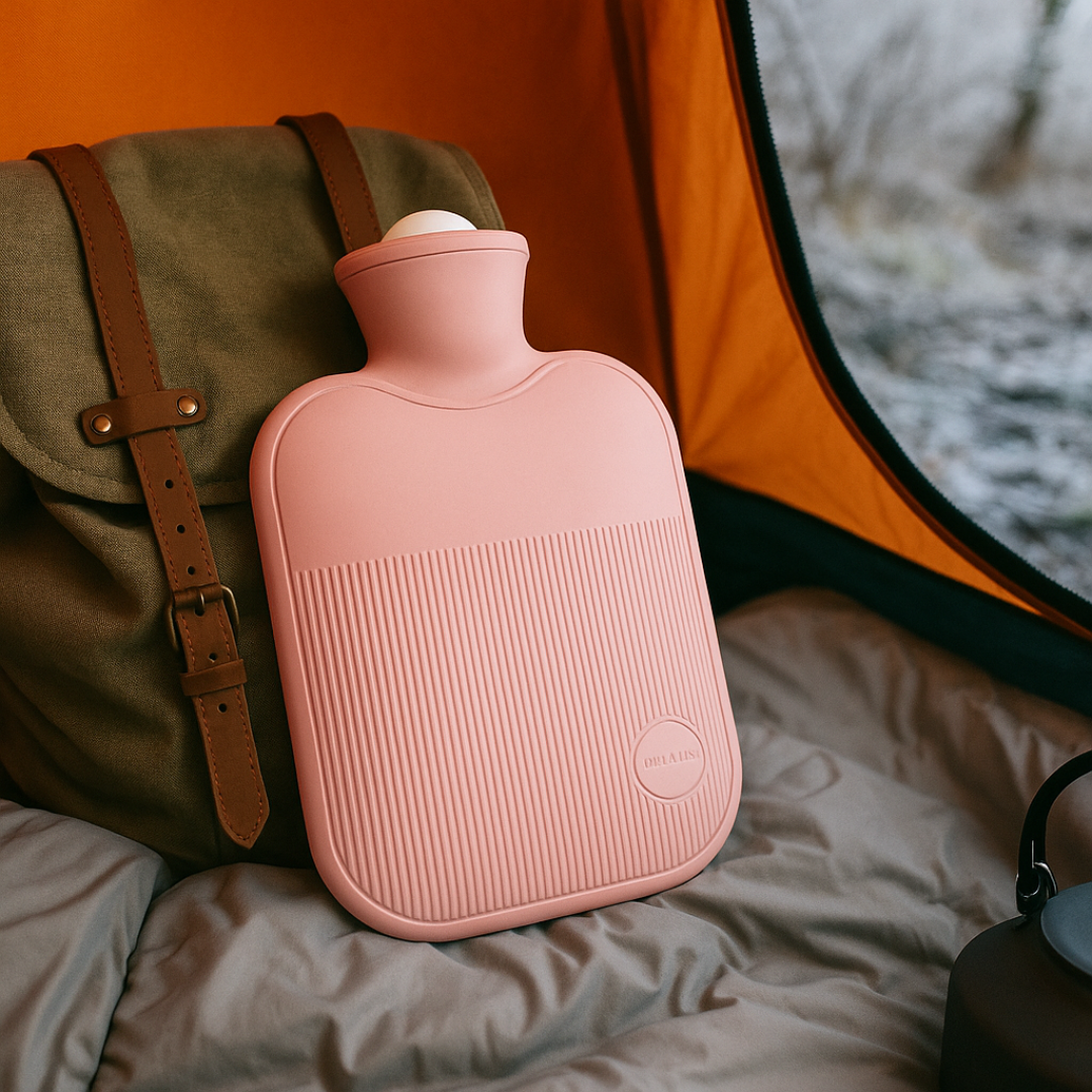 Large Hot Water Bottle 68 oz with Soft Fleece Cover – Leak-Resistant, Warmth for Feet, Hands & Back, 4 Colors Pink