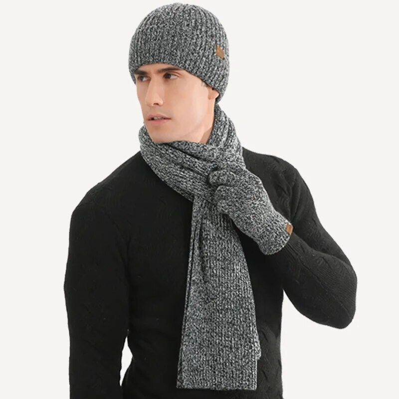 Hommes | Rugged Winter Set | With Rugged Hat, Scarf, and Gloves!