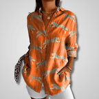 Pamelo | Women’s Blouse | Vintage Button Down Orange