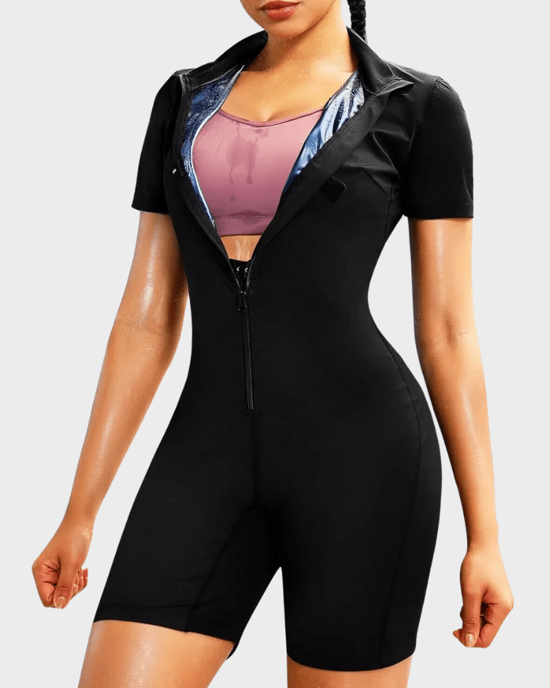 Full Body Shaper Sauna Outfit – Women's Sauna Sweat Suit with Waist Shaping & Bust Support, S–3XL – Celina