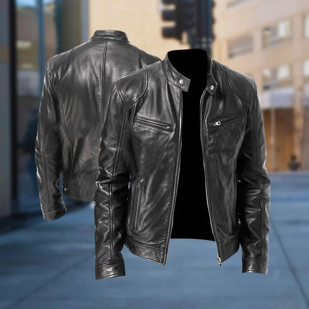 Hommes | Men’s Leather Jacket – Elegant & Durable Bomber in Modern, Comfortable Style