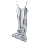 Hanneke Maternity Nightgown – Sleeveless Pregnancy Nightgown with Padded Top, Soft & Loose Fit, M–XL – Chāme Gray