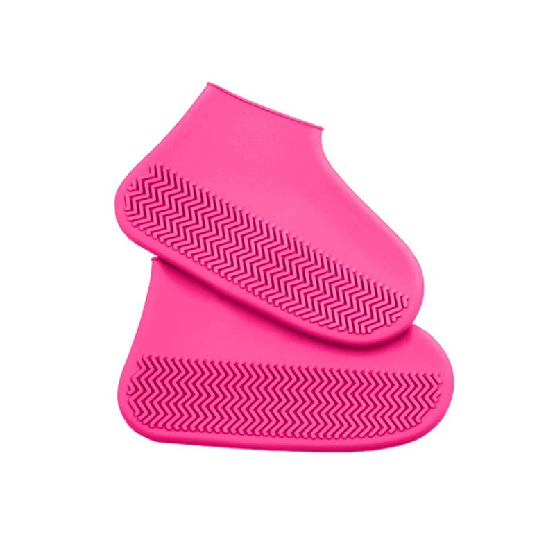 Waterproof Shoe Covers – Reusable Elastic Rain Overshoes for Walking & Cycling, Washable, 5 Colors, S–L Pink