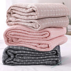 Simple Casual Cotton Blanket – Lightweight Cotton Gauze Muslin Throw Blanket for Bed & Sofa, Breathable, All-Season – BreezyCotton