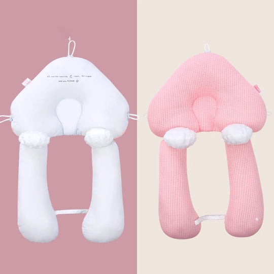 Ergonomic Baby Cushion with Adjustable Support – Reversible Comfort Pillow 26 x 17 in, Machine Washable – 0-12 Months (Supervised Use Only)