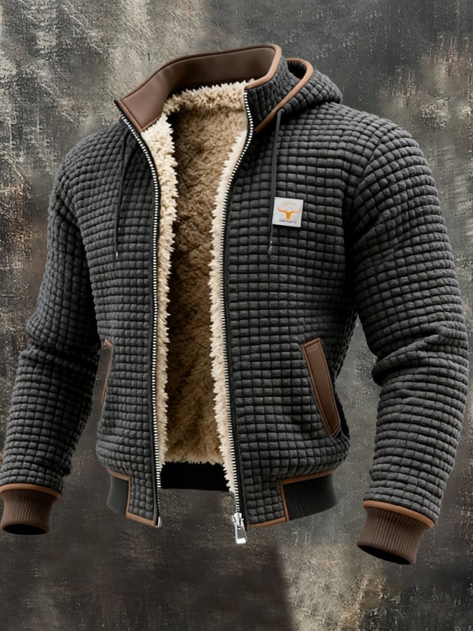 Men > Jackets : Men's Polar Fleece Thermal Impact Jacket in Brown van DUUWE