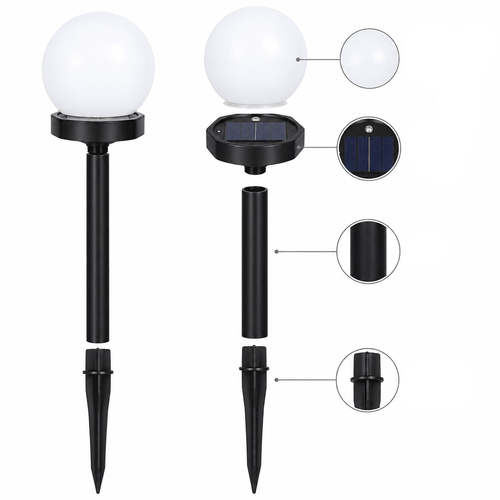 3-Pack Waterproof LED Solar Orb Garden Lights – Solar Ball Lights for Yard, Path & Patio, Wireless – SunLuxe Orbs
