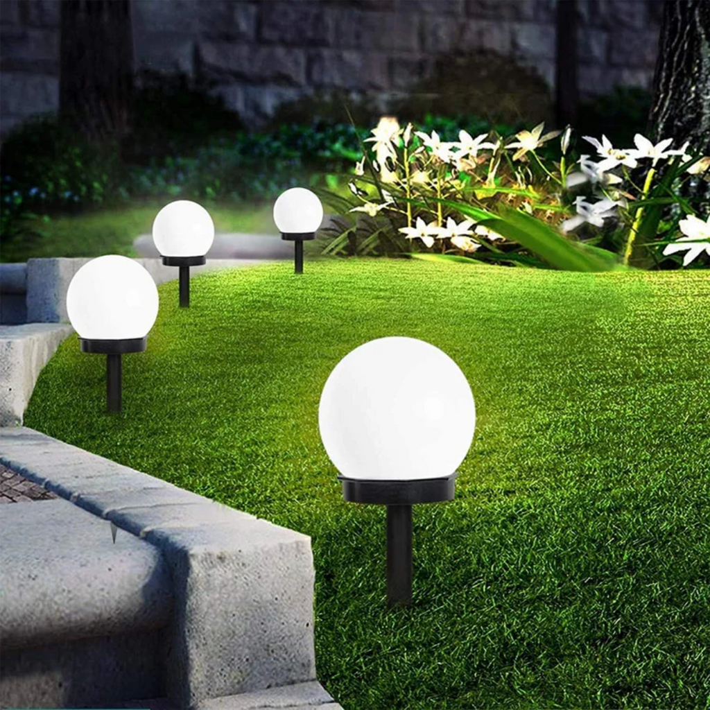 3-Pack Waterproof LED Solar Orb Garden Lights - SunLuxe Orbs