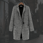 Tasana | Women's Coat | Defined Lapel Neckline Grey