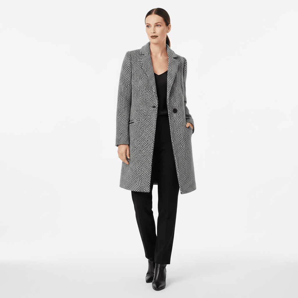 Tasana | Women's Coat | Defined Lapel Neckline