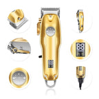 3-in-1 Professional Hair Trimmer Set – Cordless Hair Clippers, T-Blade Outliner and Foil Shaver for Men, Barber Grooming Kit