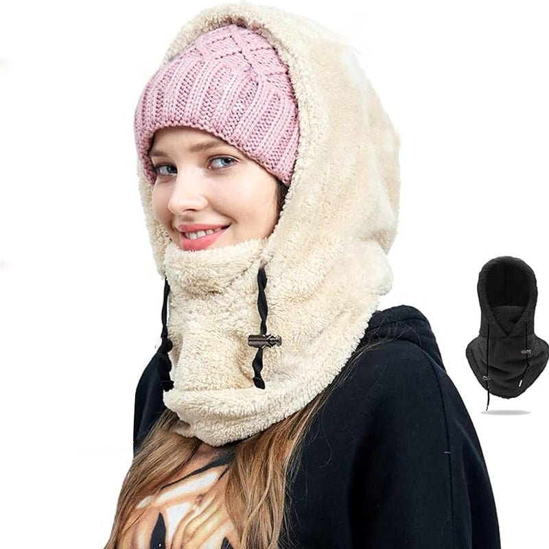 3-in-1 Winter Hat – Warm Windproof Beanie with Neck Warmer & Face Cover, Fleece Lined Balaclava, 5 Colors – Calico
