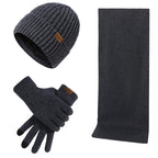 Hommes | Rugged Winter Set | With Rugged Hat, Scarf, and Gloves! Navy blue