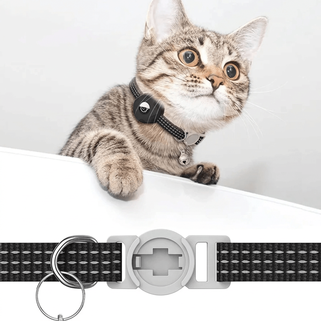 Smart Tracker Collar for Cats and Dogs – Pet Tracker for Android, Works with Google Find My Device, Reflective