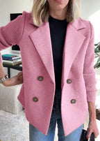 Damaris | Women's Coat | Structured Lapel Design Pink