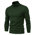 Admire | Men's Mock Neck Turtleneck Sweater - Soft Knit Pullover White